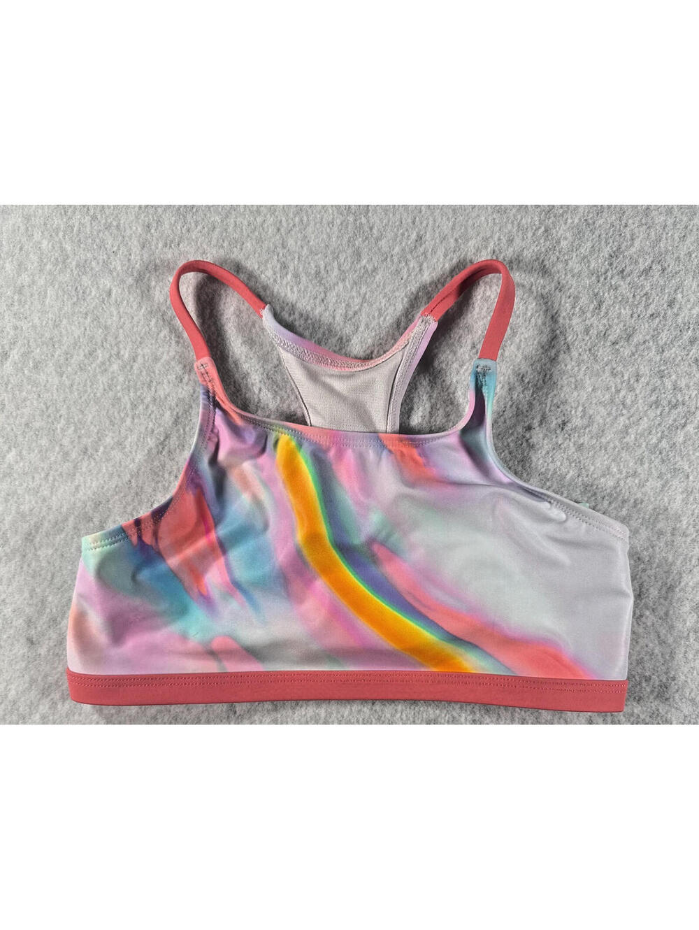 DSG Girls Medium Multicolor Sports Bra Abstract Racerback UPF 50+ NWT‎